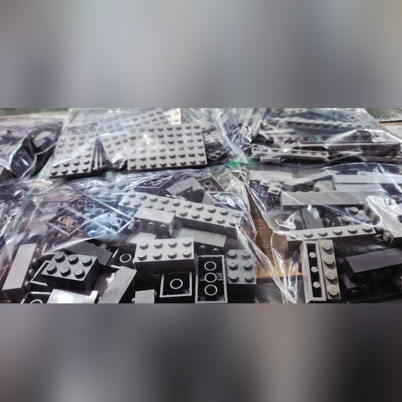 Lego Lot Mixed Light & Dark Gray Bricks Plates & Slopes 6 Bags= 1 lb Pre-owned - Picture 4 of 5